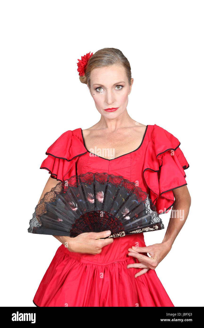 Woman dressed in Spanish attire Stock Photo Alamy