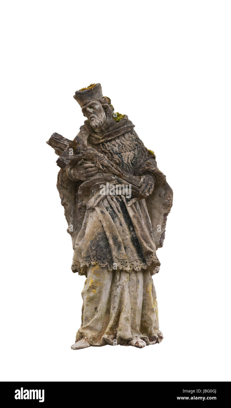 Stone figure of an holy man Stock Photo
