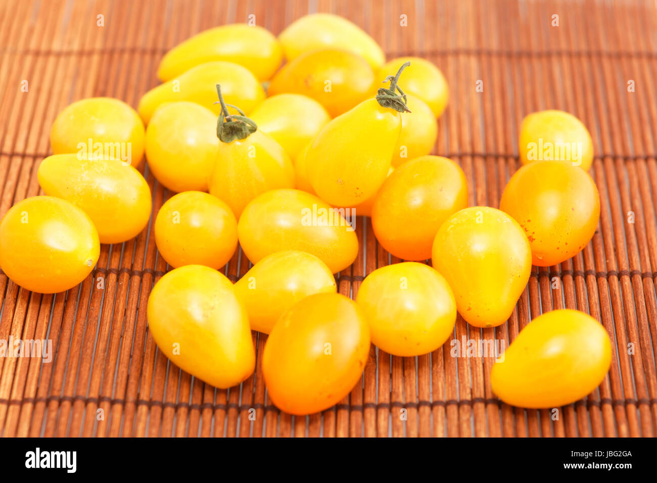 yellow plum tomatoes Stock Photo
