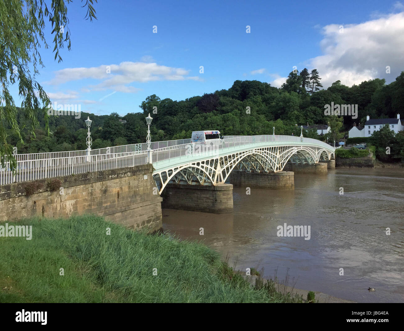 CHEPSTOW ROAD BRIDGE across the Wye built in 1816. Photo: Tony Gale Stock Photo