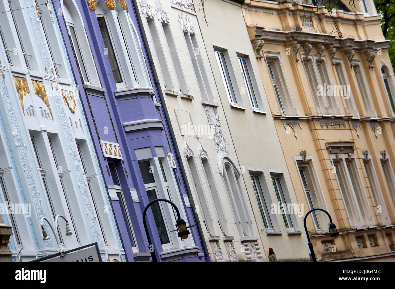 Jugendstilfassade An Grunderzeit Haus Leverkusen Stock Photo