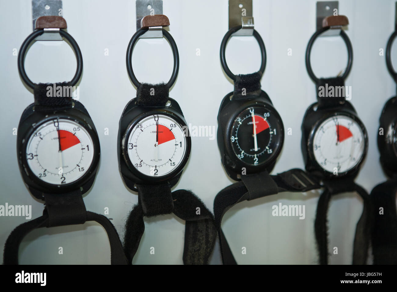 Several altimeters used for skydiving ready to use Stock Photo Alamy