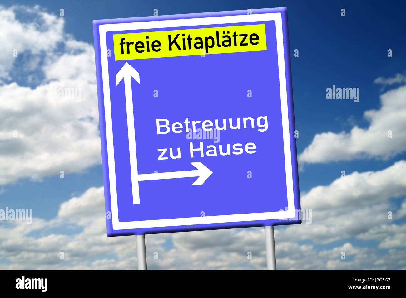 shield with the german words free daycare places and support home daycare words