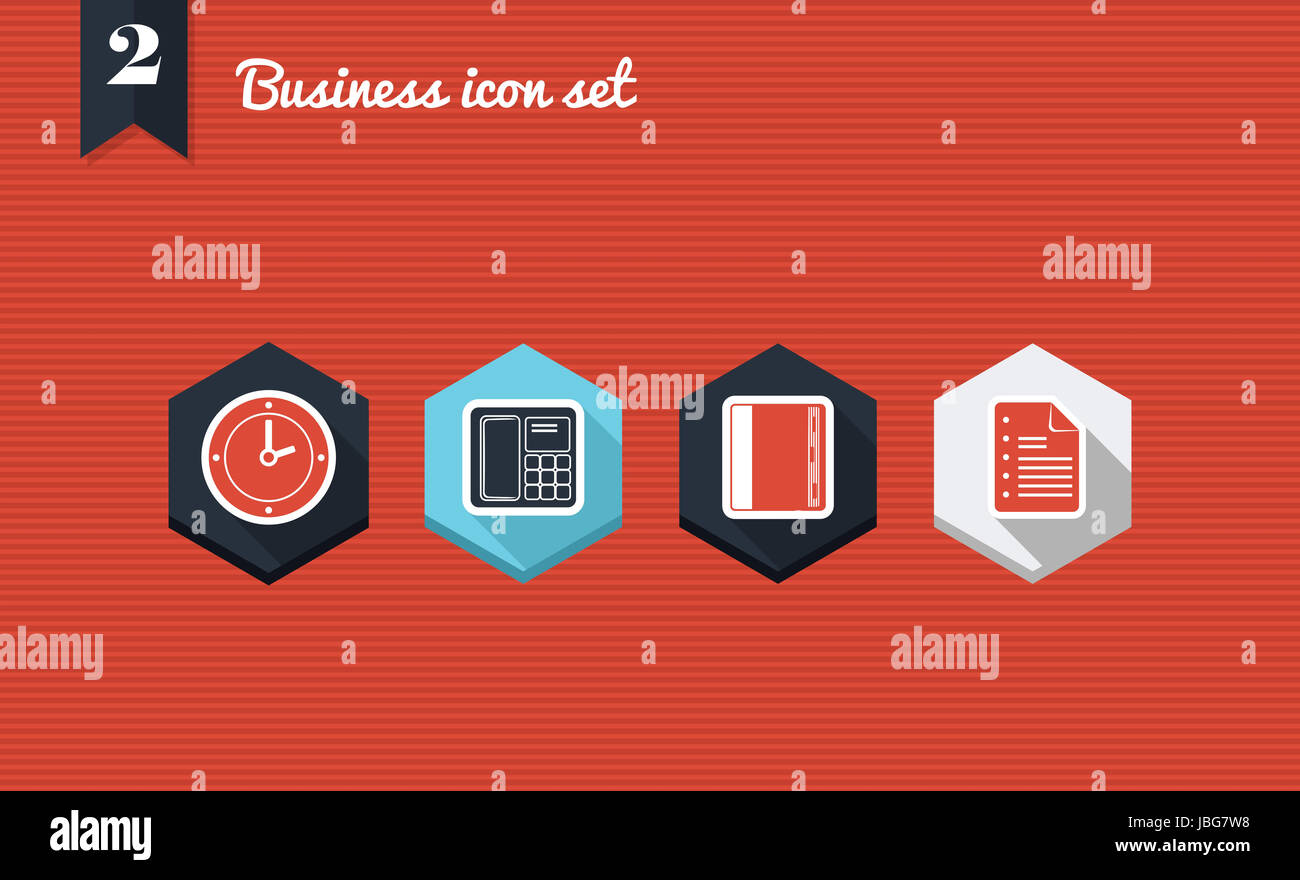 Set of flat design icons for Business management. Vector illustration ...
