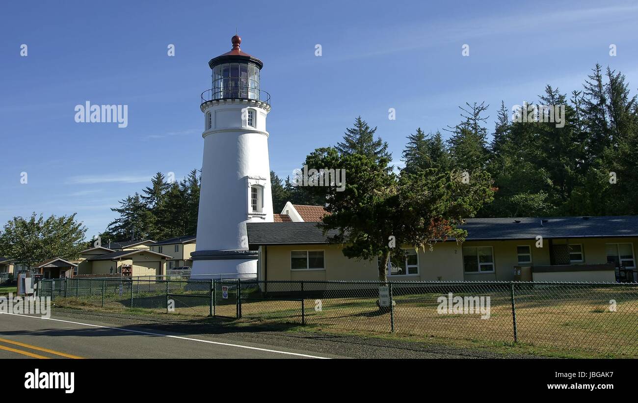 umpqua river lighthouse Stock Photo