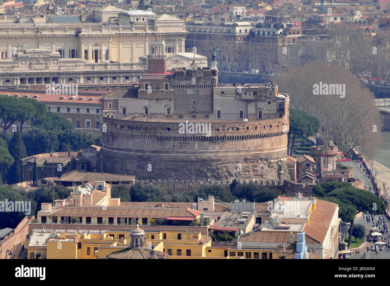 view of the castel sant'angelo Stock Photo