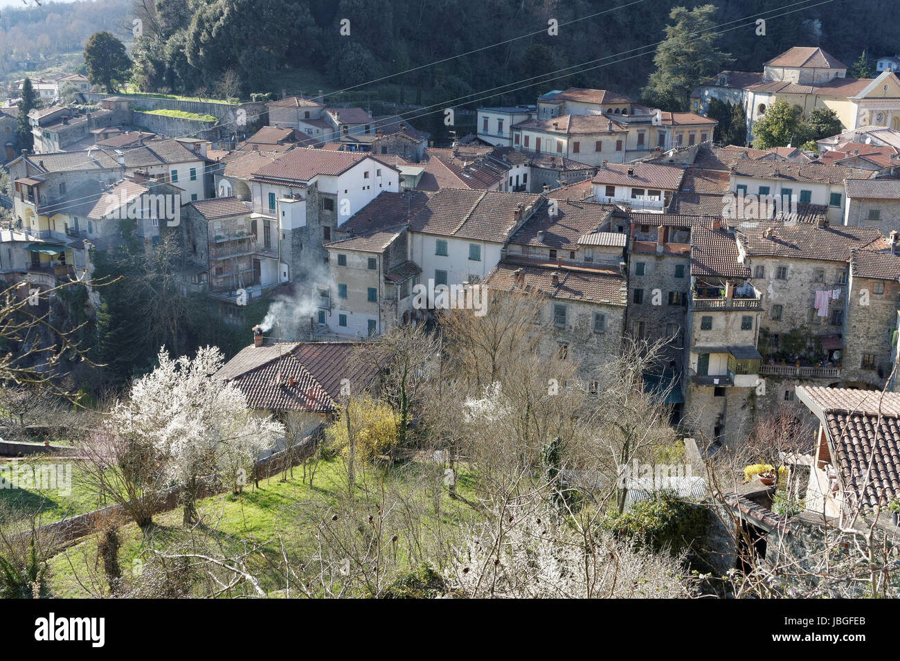 bagnone a medieval village in lunigiana , italy Stock Photo