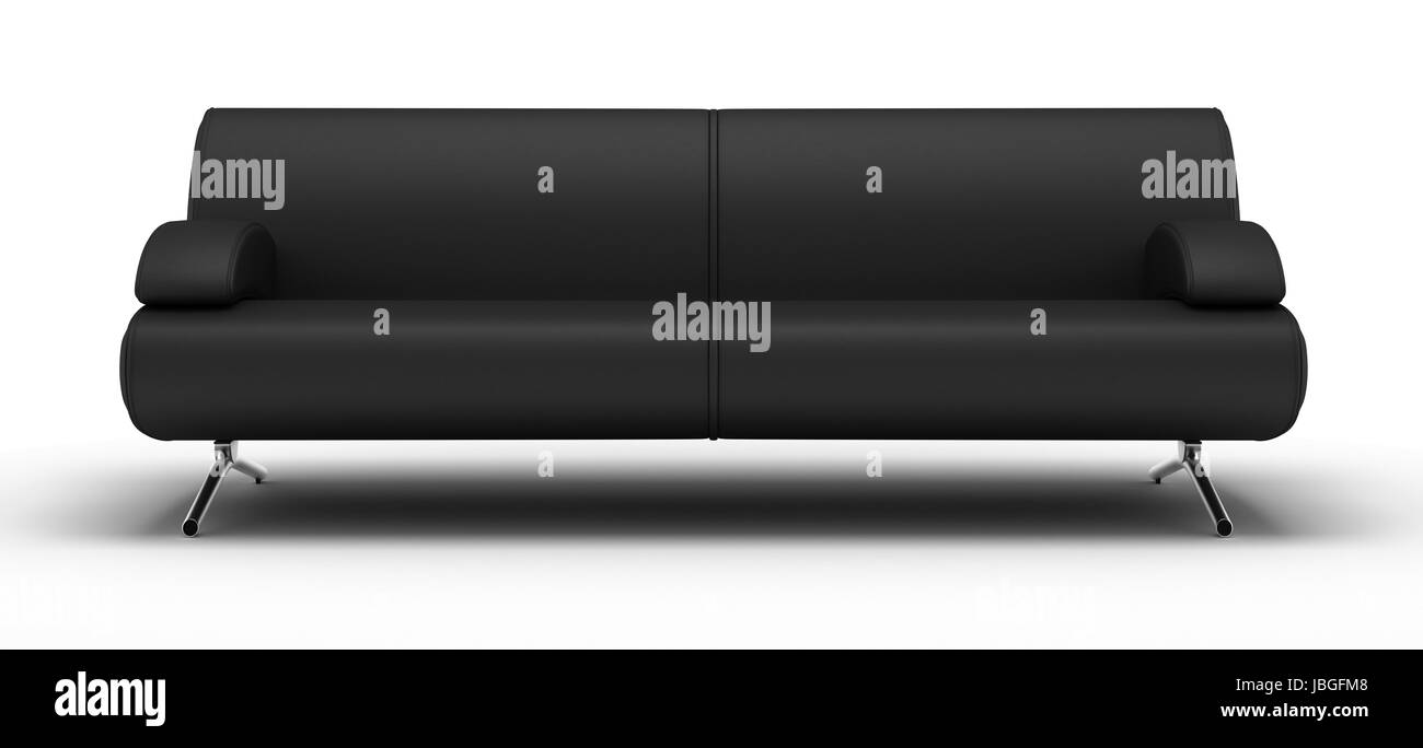 Black Leather Sofa Stock Photo Alamy
