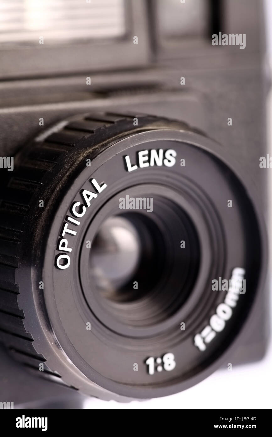 An old film plastic camera isolated on white Stock Photo Alamy