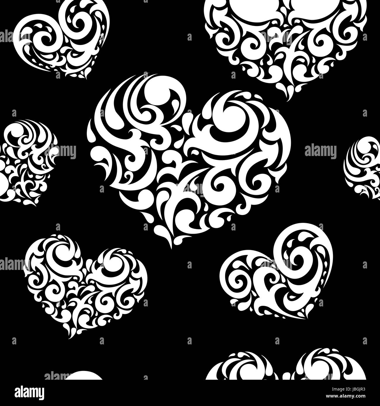 Abstract background, love heart seamless vector pattern Stock Photo - Alamy