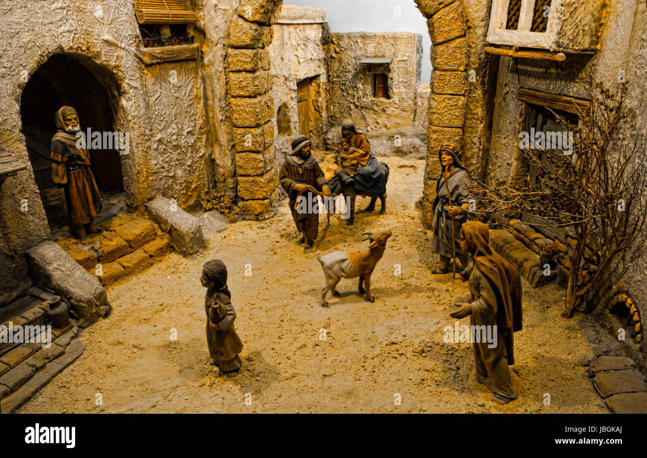 Popular spanish christmas Nativity scene, close up Stock Photo Alamy