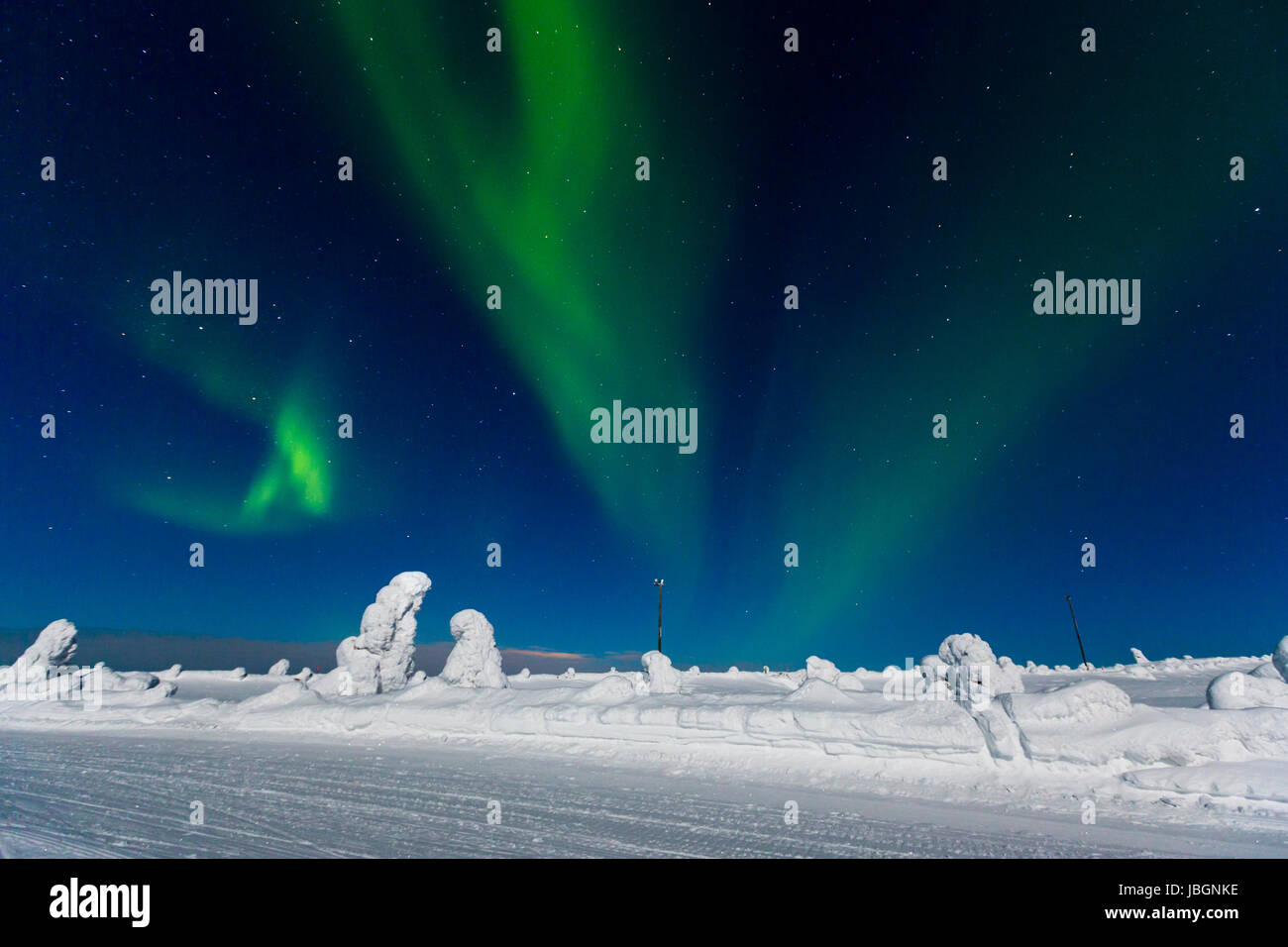 Polarlicht (Aurora borealis), Kittilä, Finnland Stock Photo