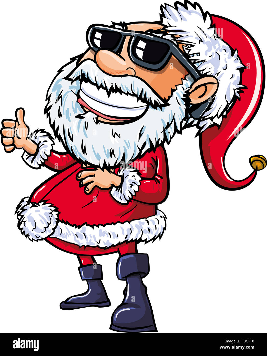 santa wearing sunglasses