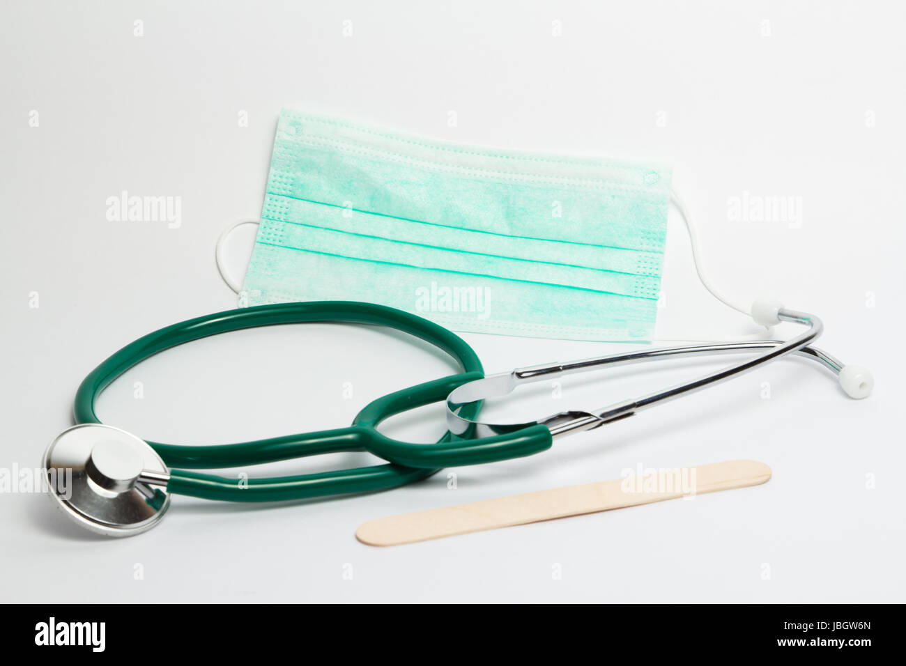 stethoscope mouthguard tongue depressors Stock Photo Alamy