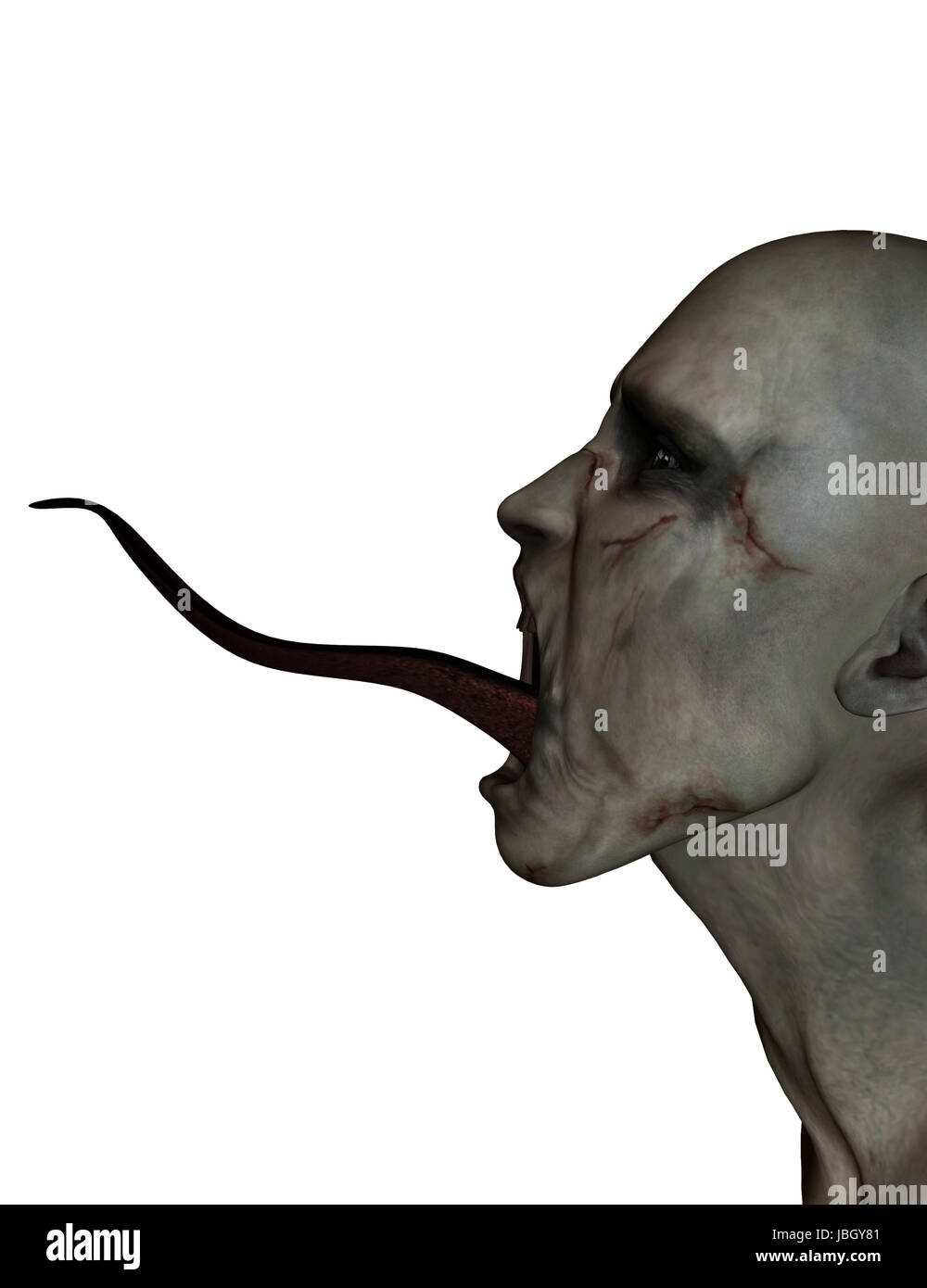 3d illustration of Scary monster isolate on white background Stock ...