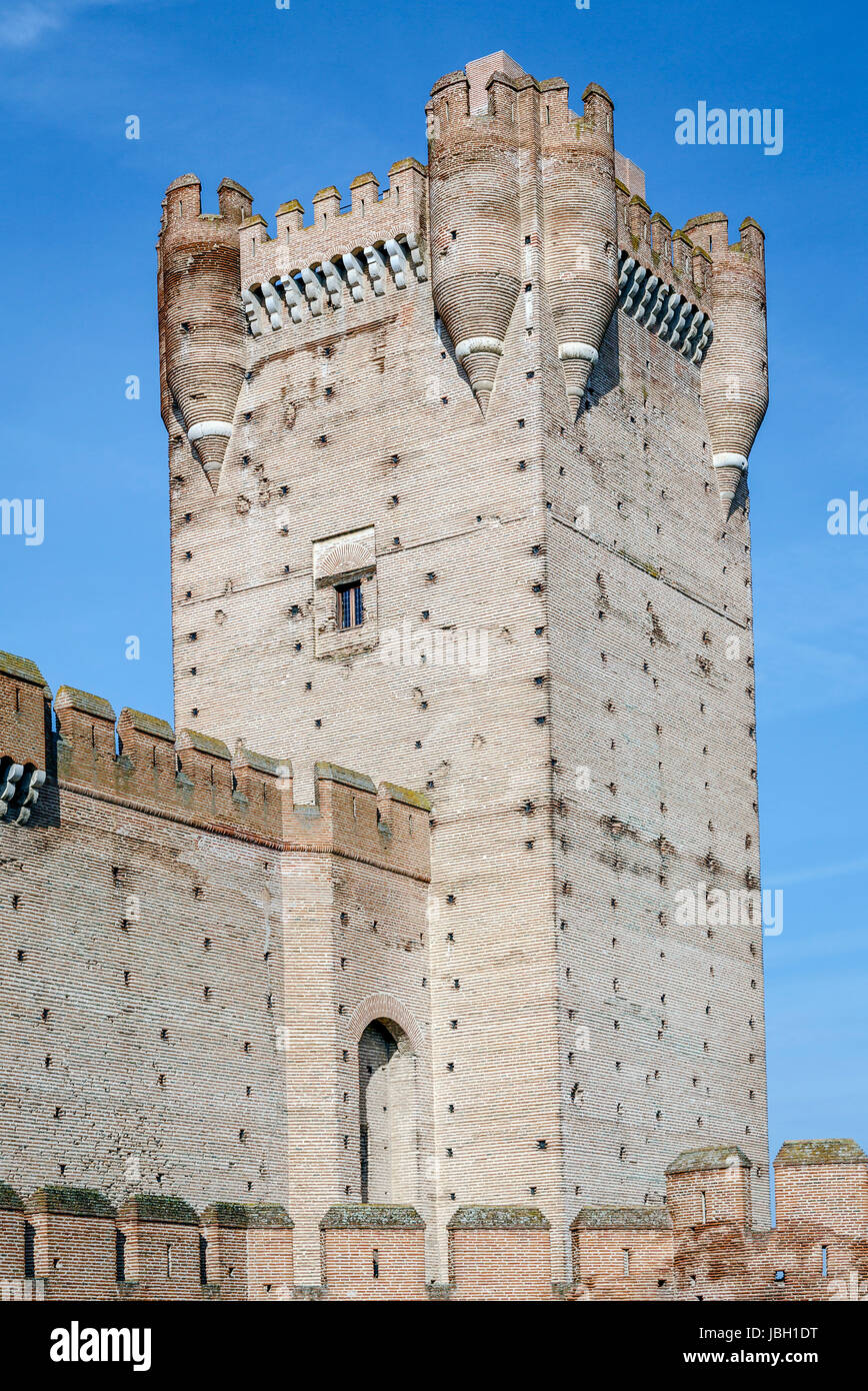 Famous Castle of La Mota (Castillo de la Mota) in the morning one of
