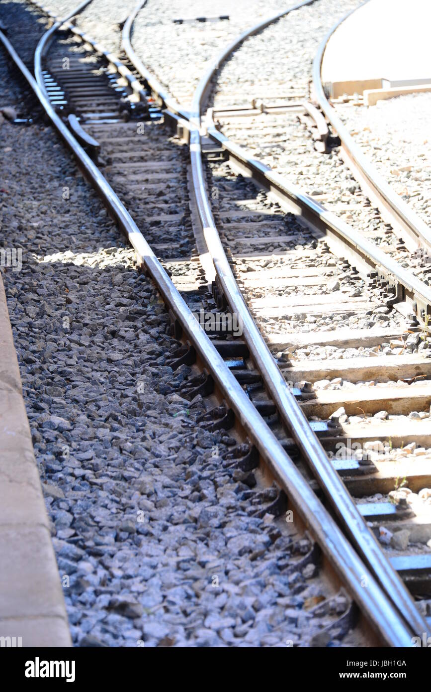 railroad tracks soft spain Stock Photo Alamy