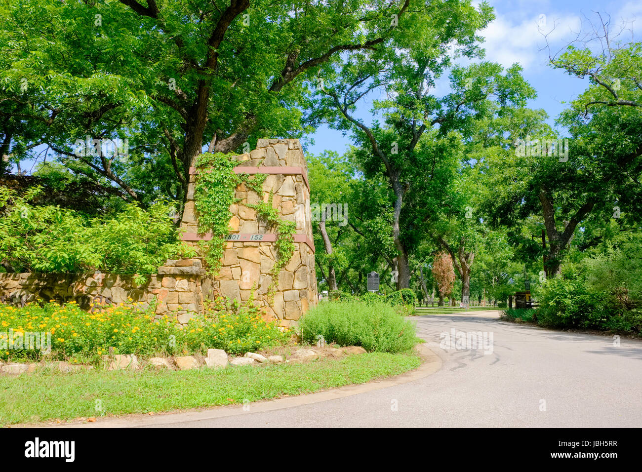 Berry Springs Park entrance Georgetown Texas Stock Photo