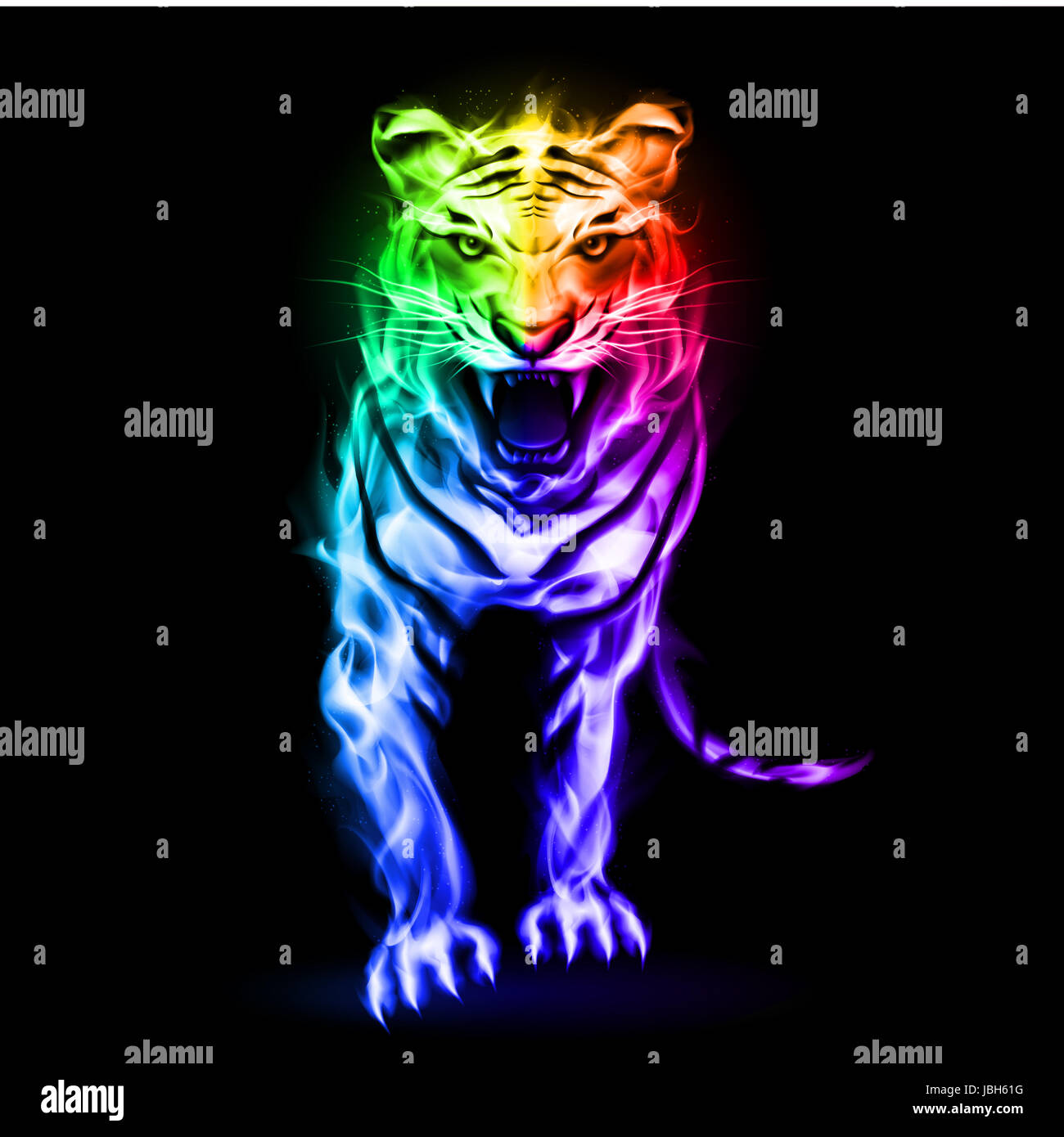 Rgb Tiger Rainbow Tiger Wallpaper