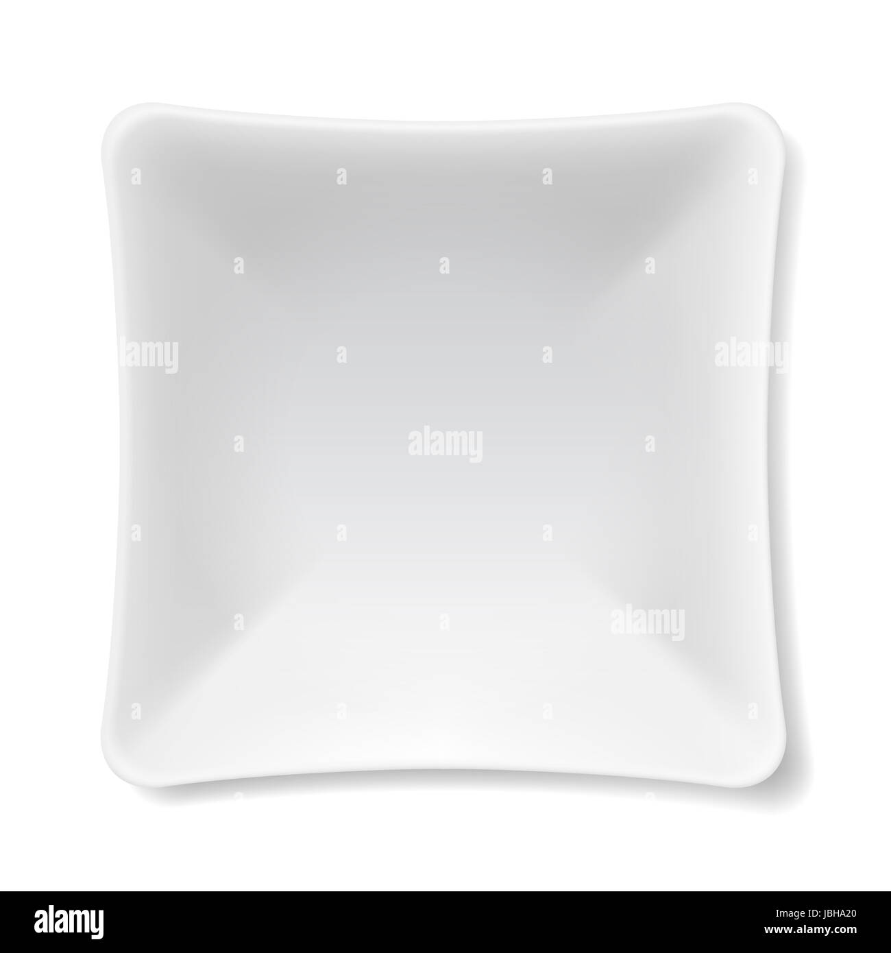 Illustration of empty white plate isolated on white background Stock ...