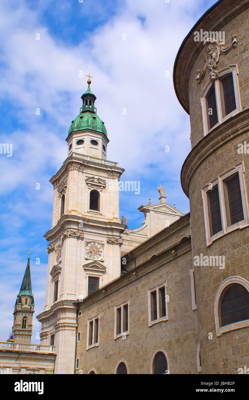 View of the famous Abbey Church or Basilica of St. Peter in Salzburg ...