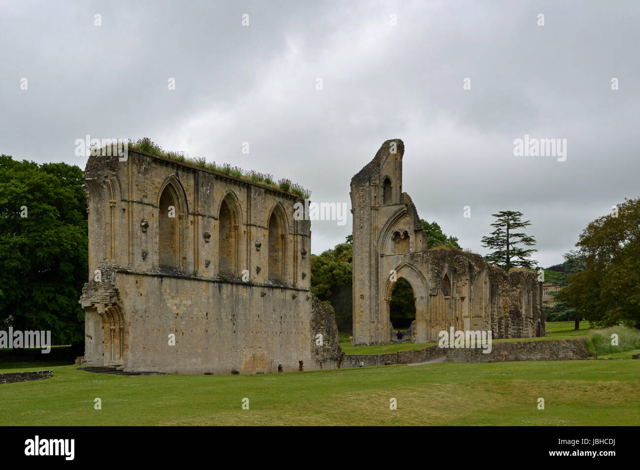 glastonbury abbey Stock Photo