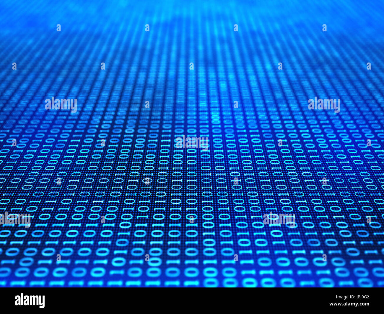 Binary background with deph of field. Concept of technology. Stock Photo