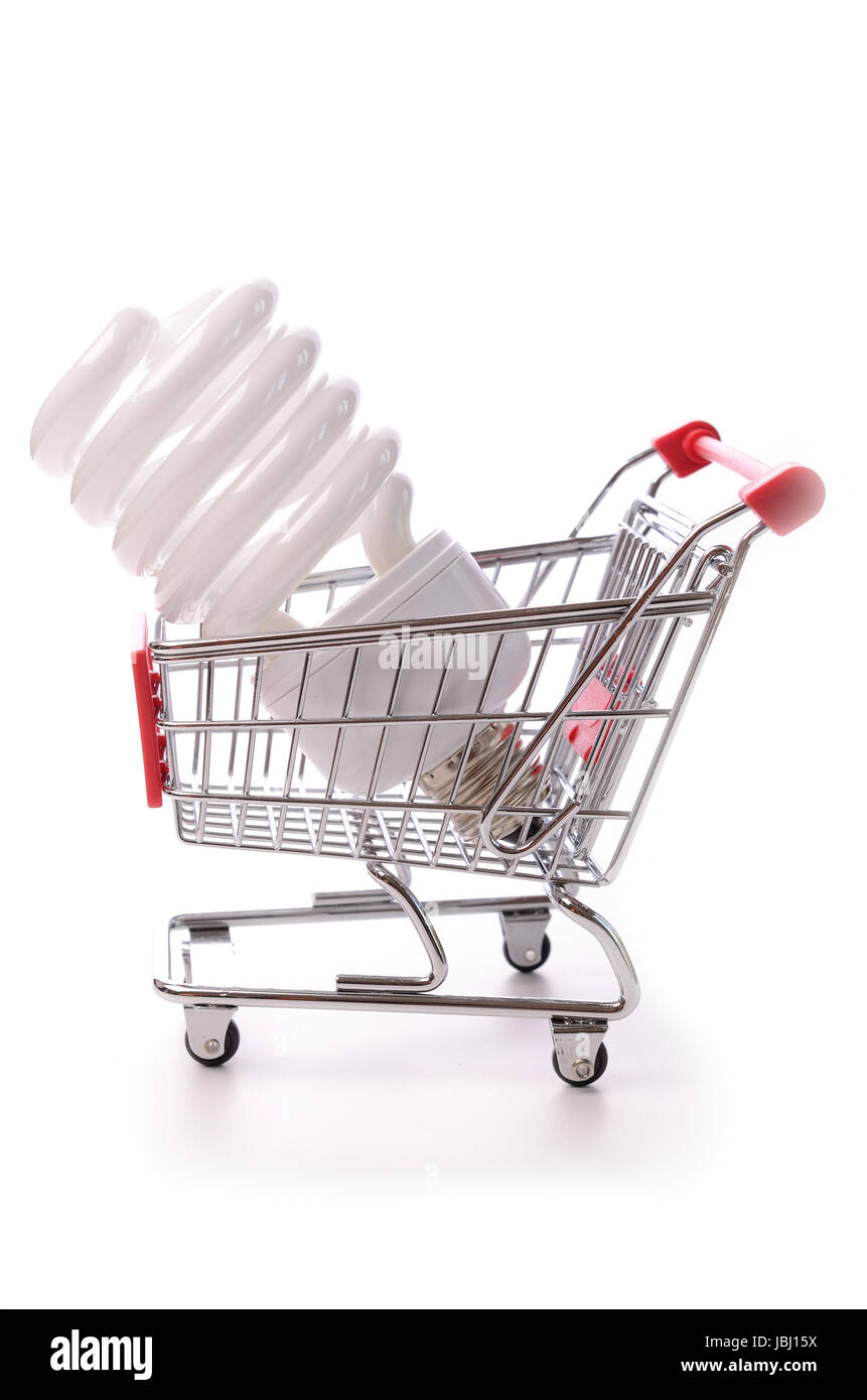 Shopping cart light bulb saving hi-res stock photography and images - Alamy