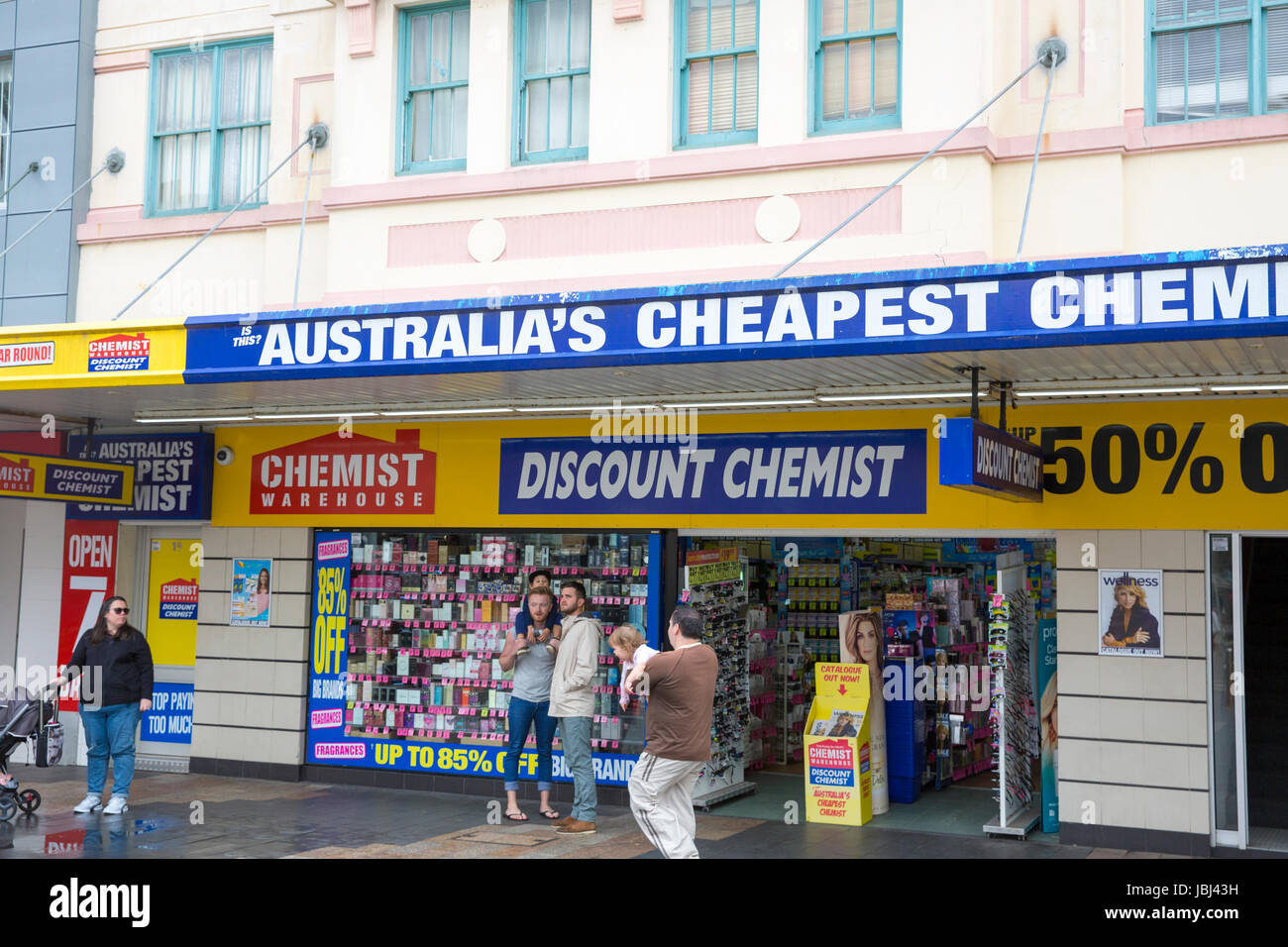 Australian pharmacy chemist store shop in Manly Beach,Sydney,Australia Stock Photo