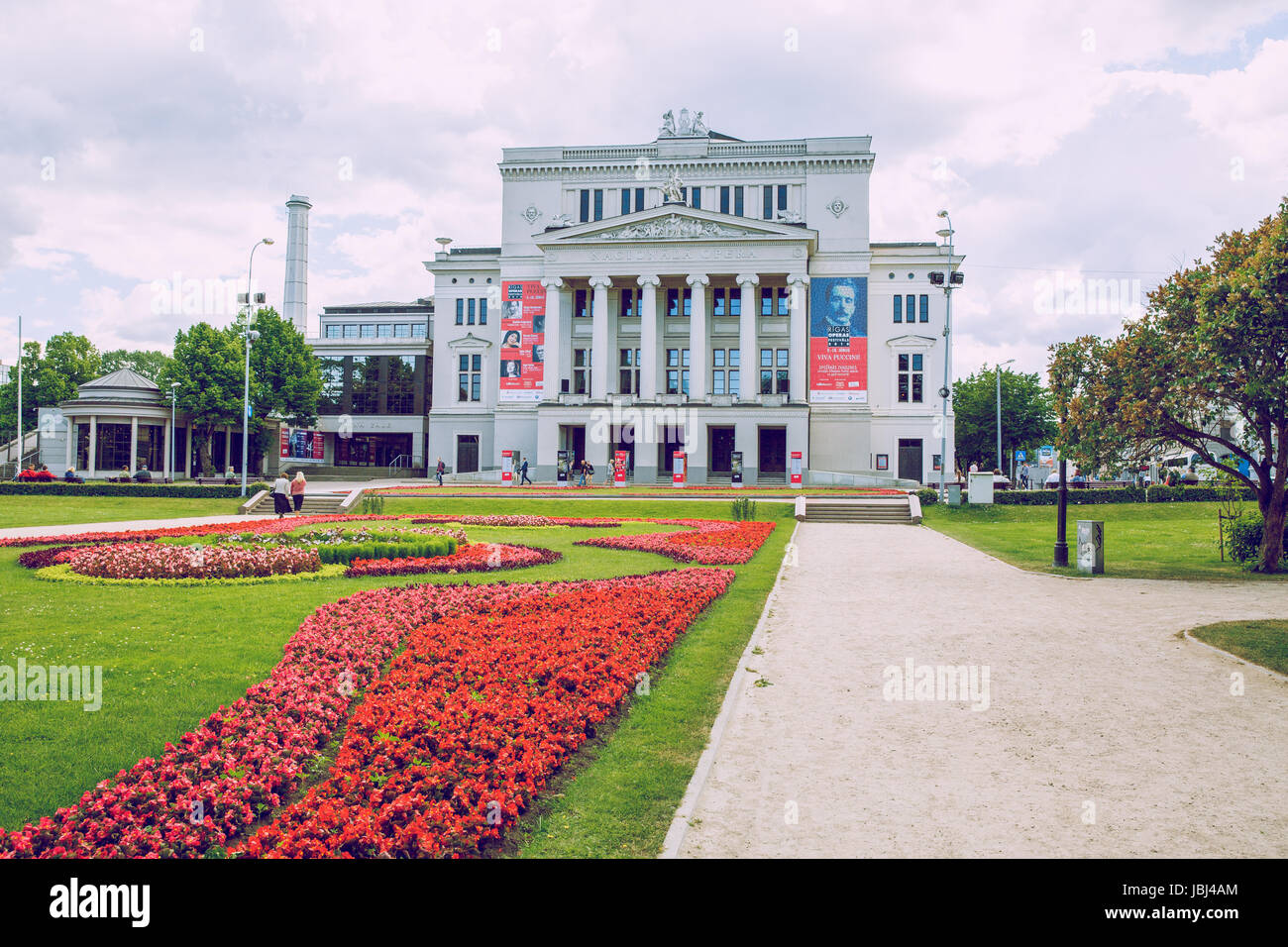 Latvian national opera in Riga. 2015 Riga center Stock Photo - Alamy