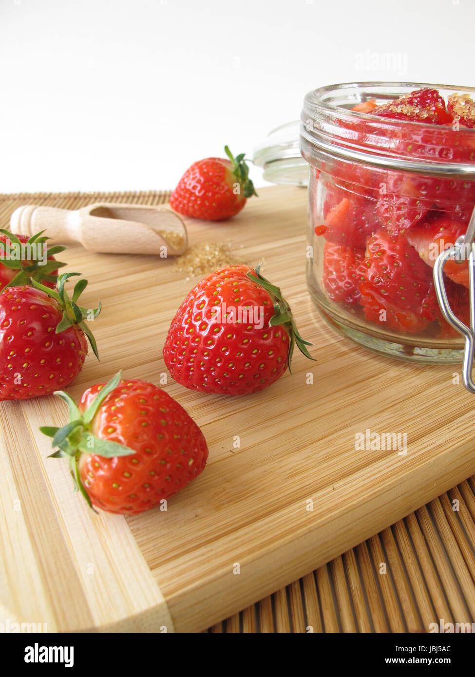 sugared strawberries in glass Stock Photo Alamy