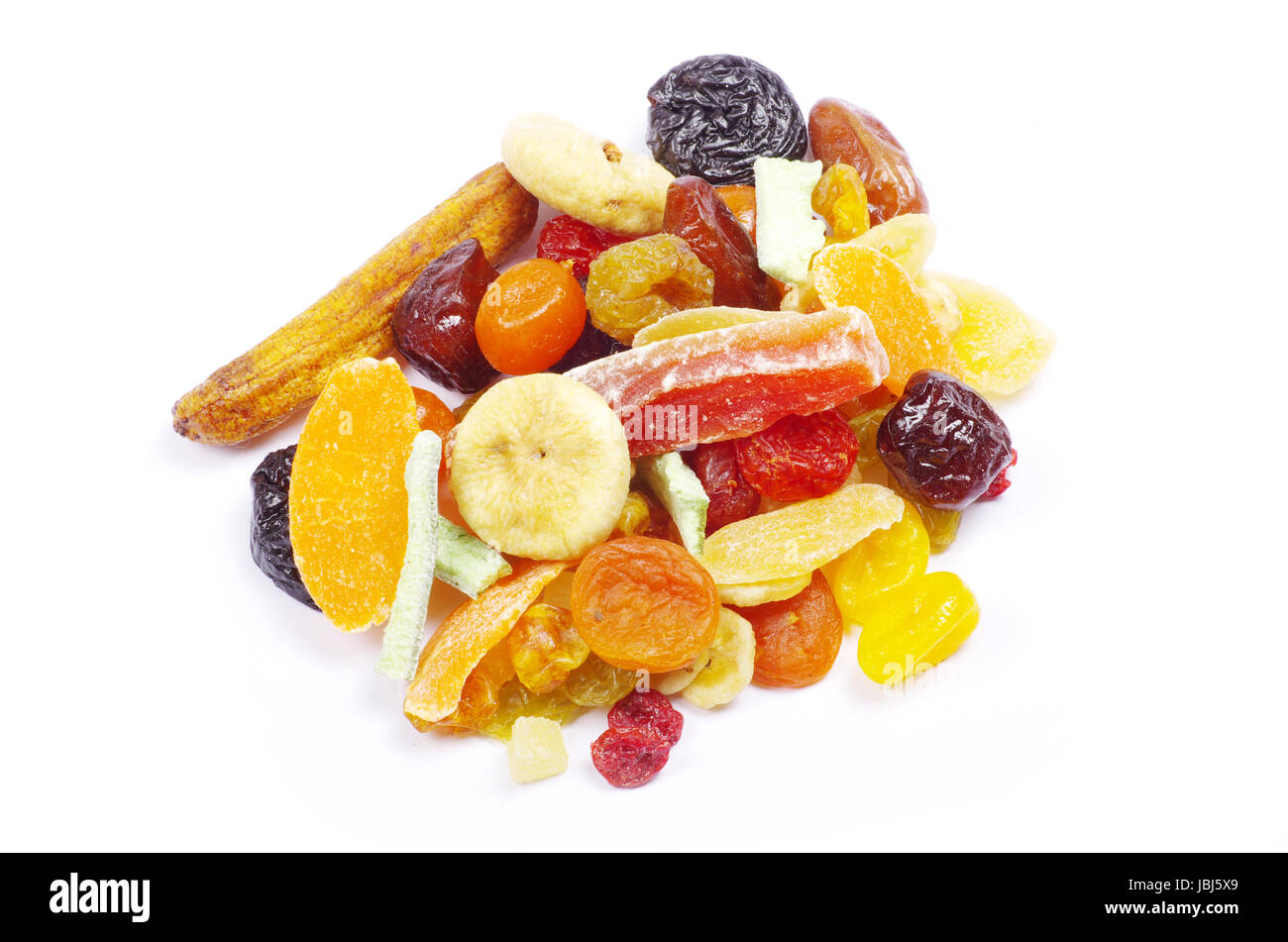 mix dried fruits collection on white Stock Photo - Alamy