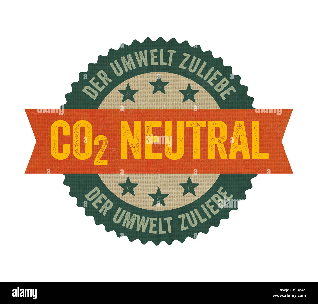 Label mit der Aufschrift CO2 Neutral Stock Photo