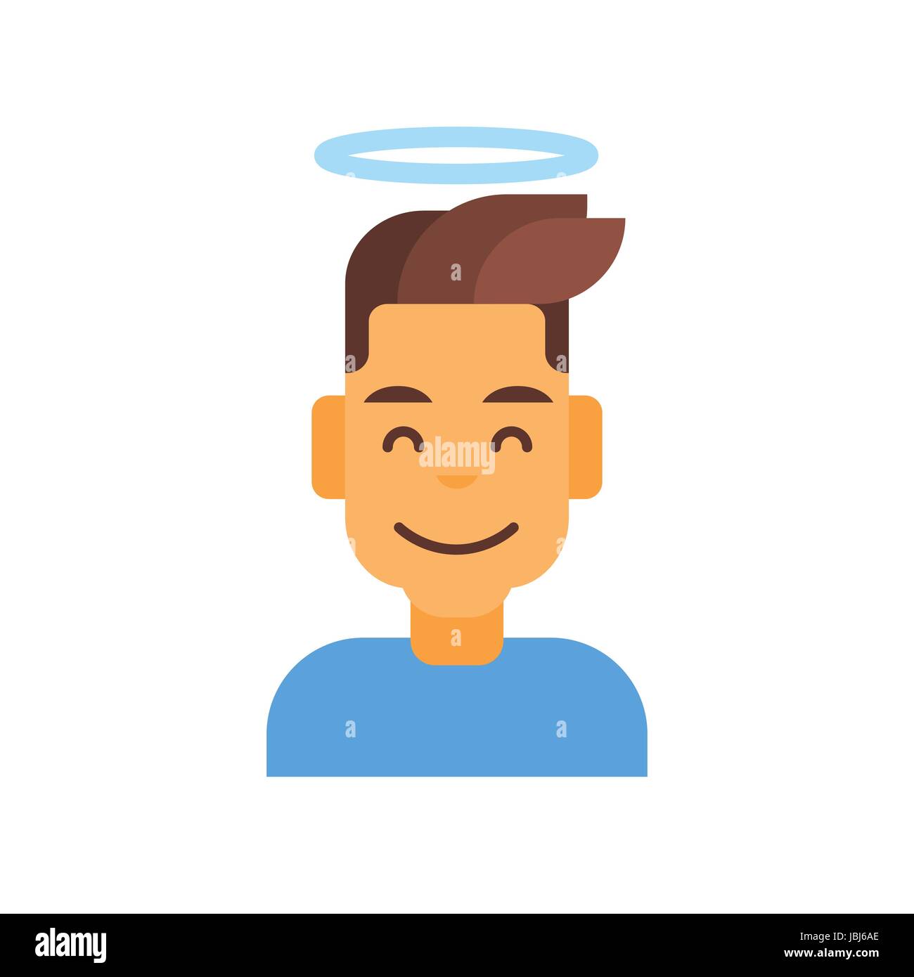 Profile Icon Male Emotion Avatar, Man Cartoon Portrait Happy Smiling ...