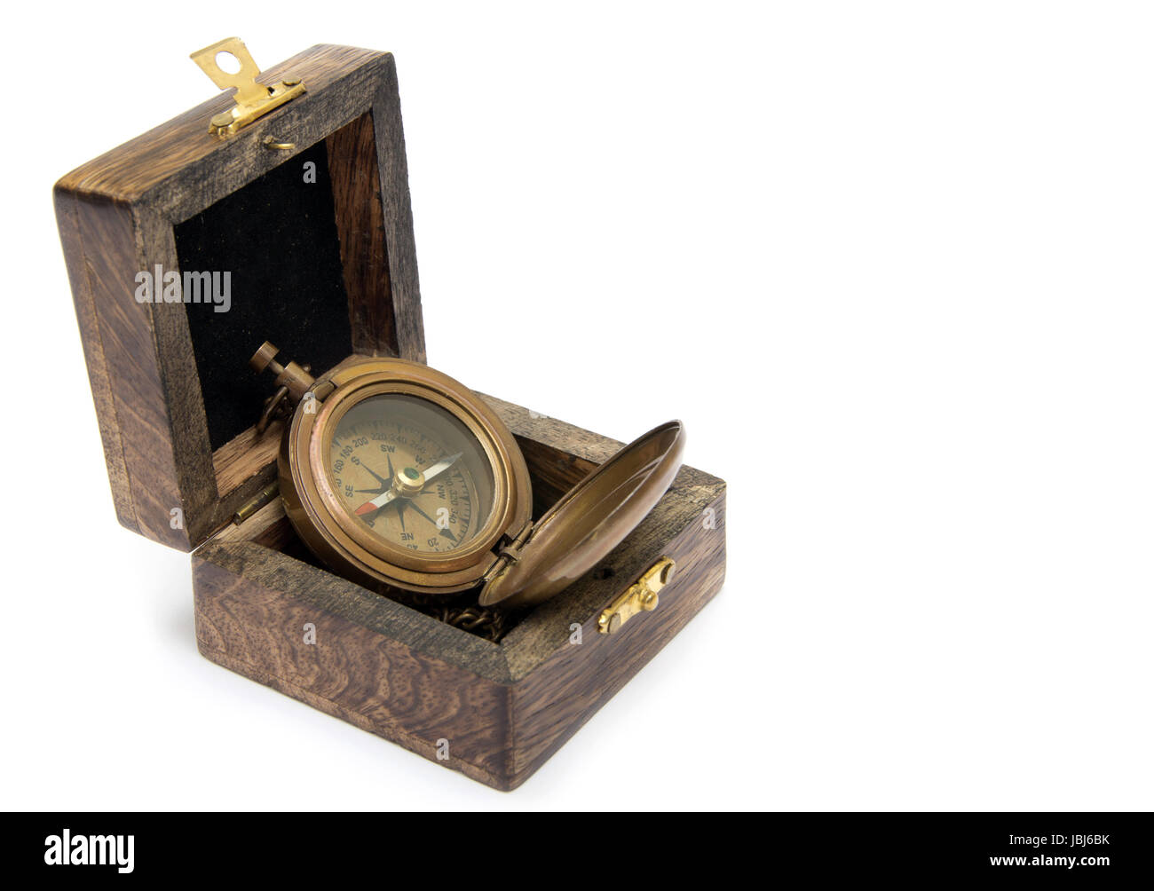 Vintage compass isolated on white background Stock Photo - Alamy