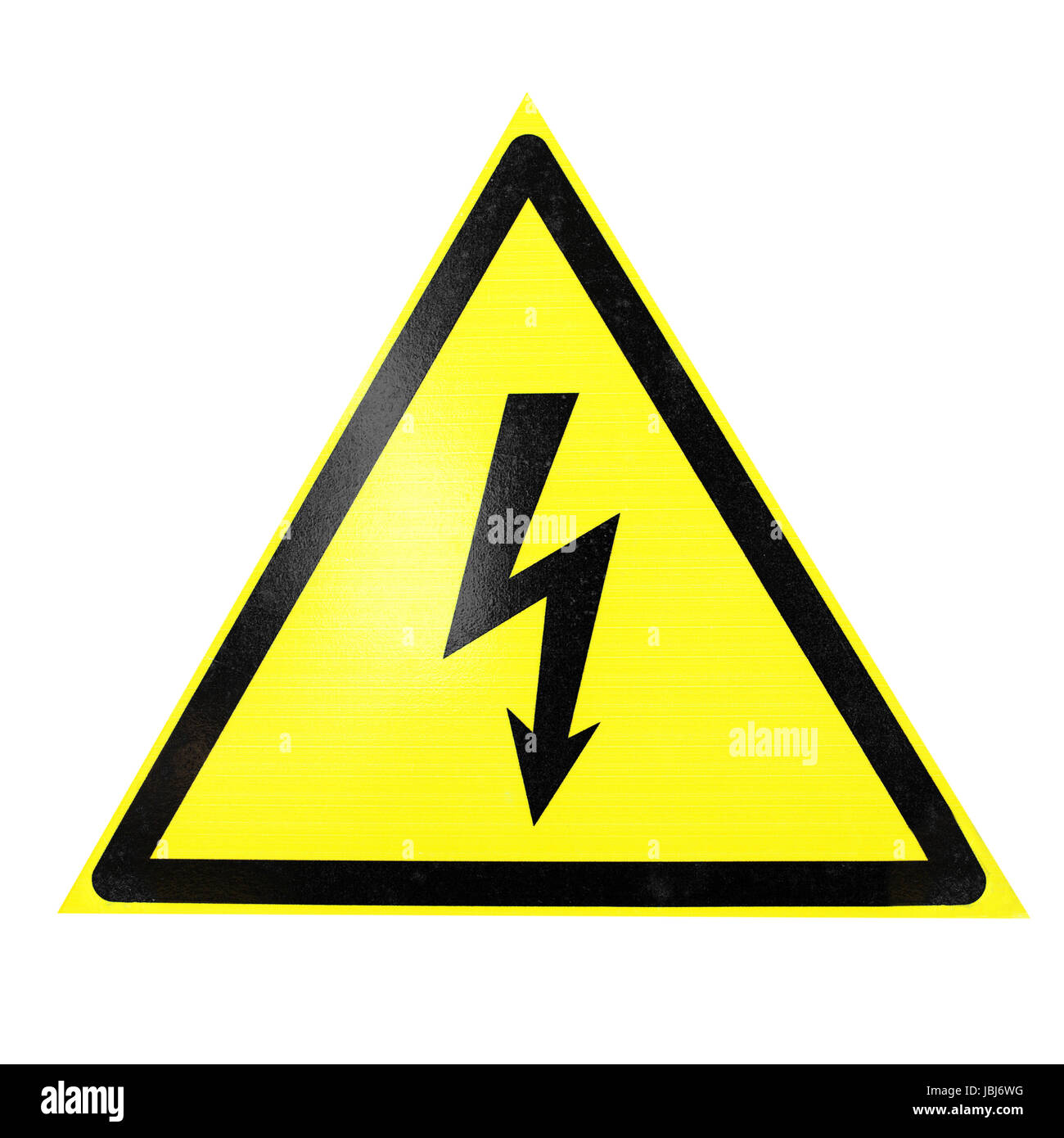 high voltage sign isolated on white background Stock Photo