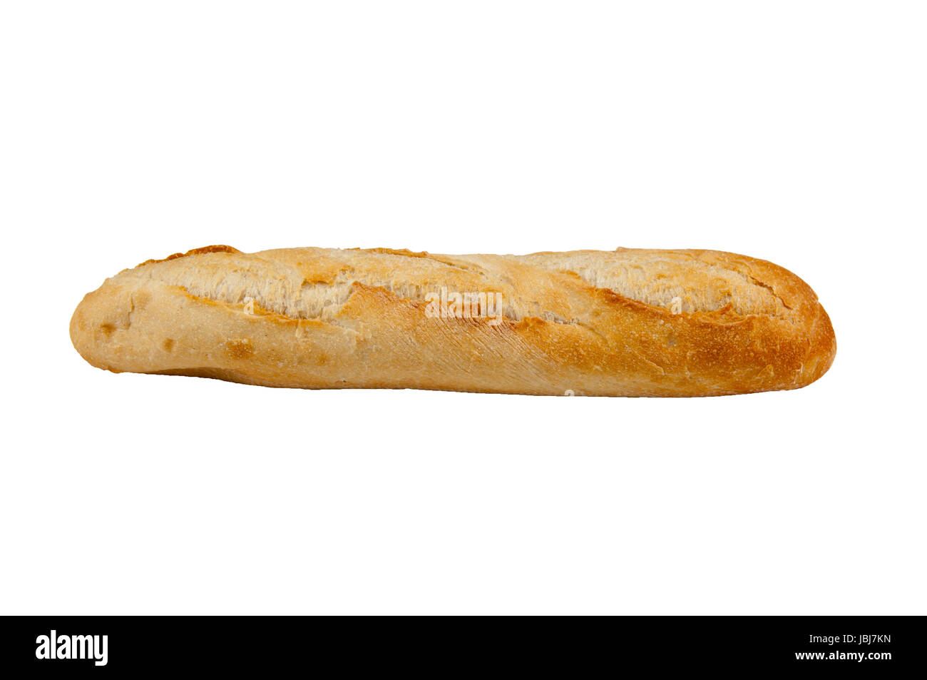 One fresh baguette on white background Stock Photo - Alamy