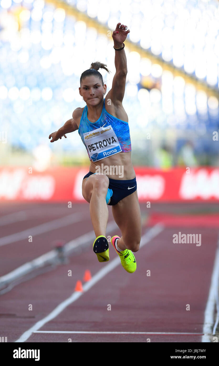 Gabriela Petrova (BUL) competes in the triple jump at the Diamond