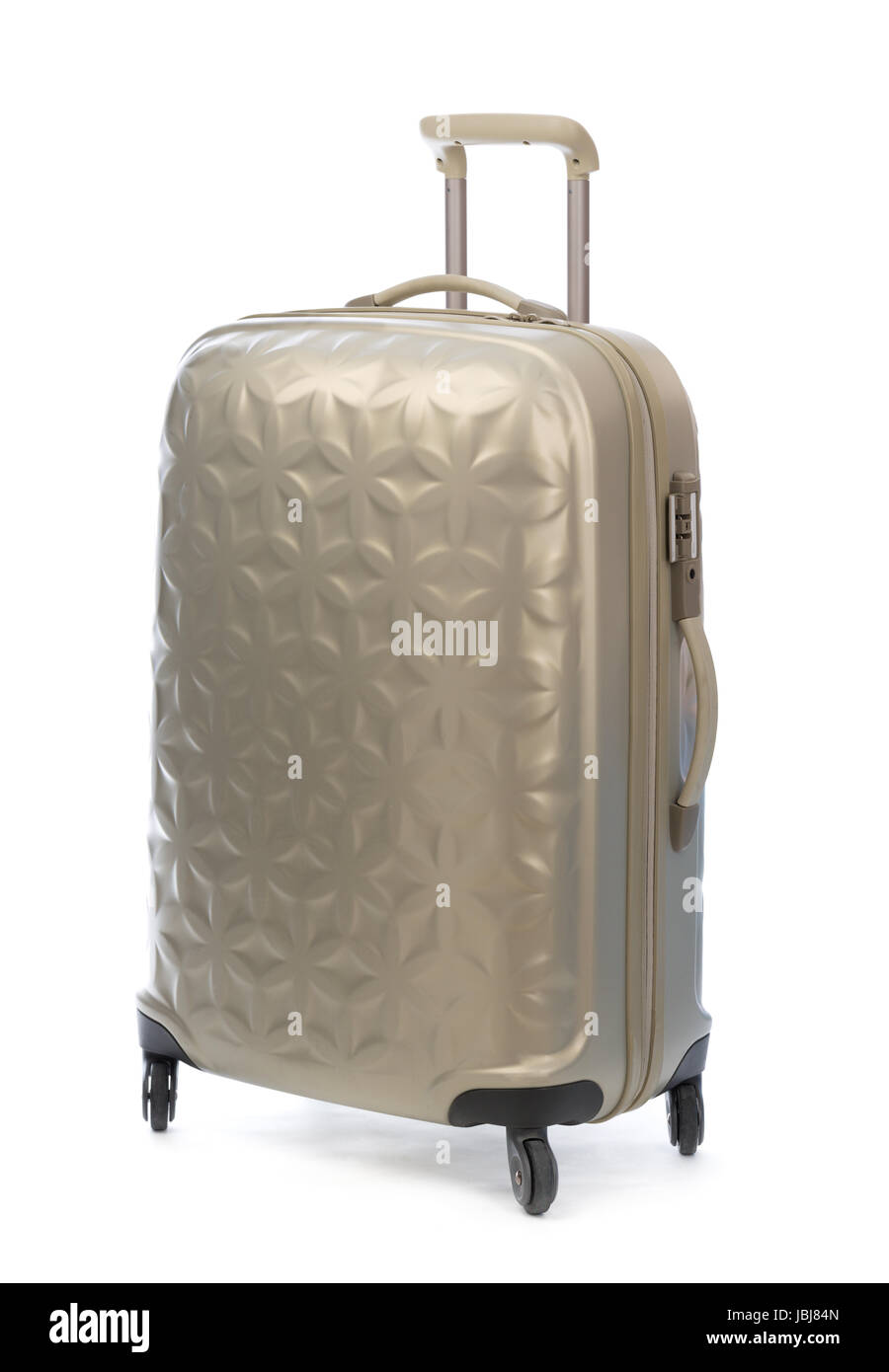white plastic suitcase