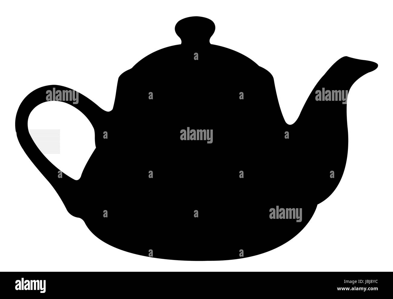 teapot silhouette Stock Photo