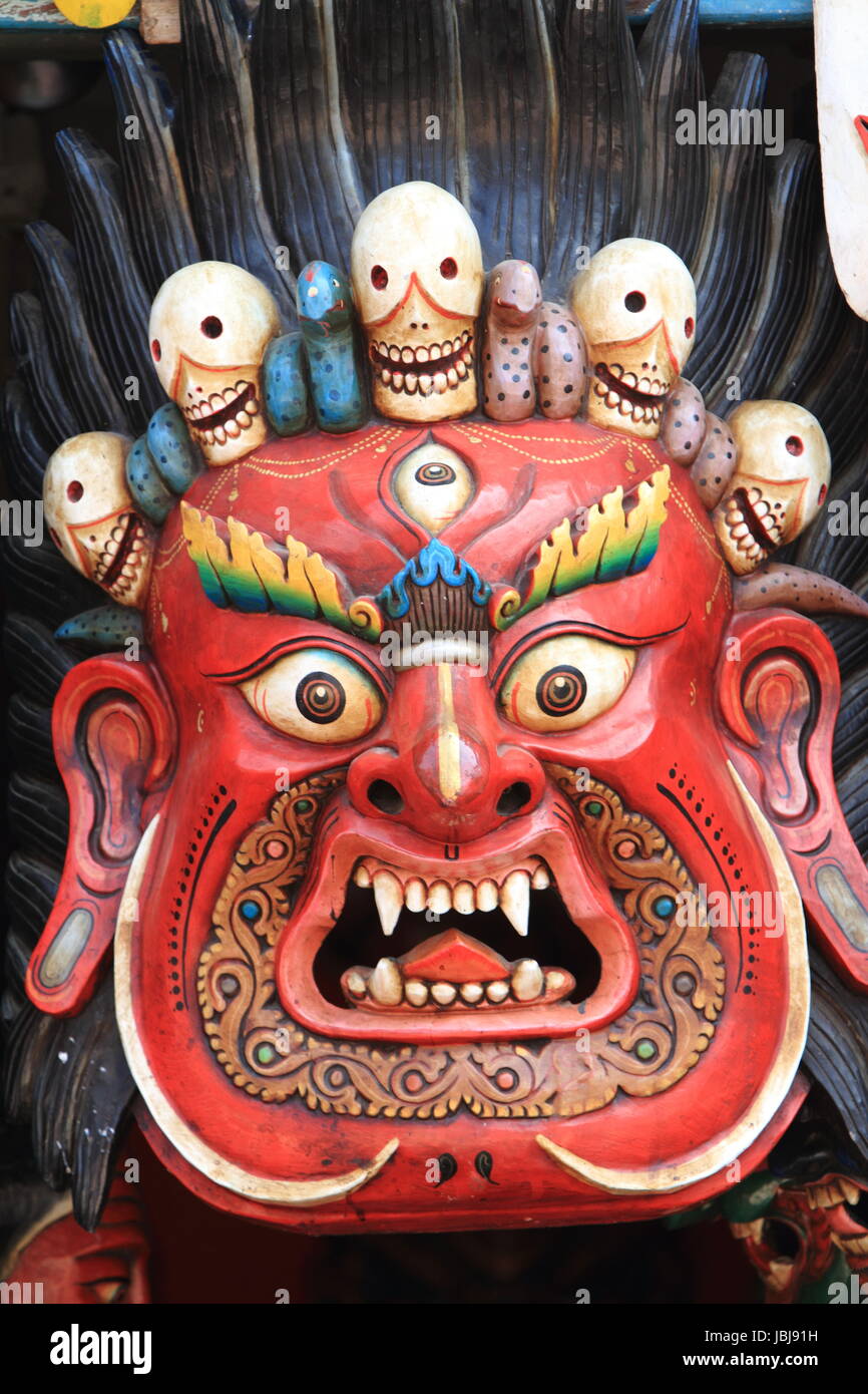 nepalesiche gods masks Stock Photo
