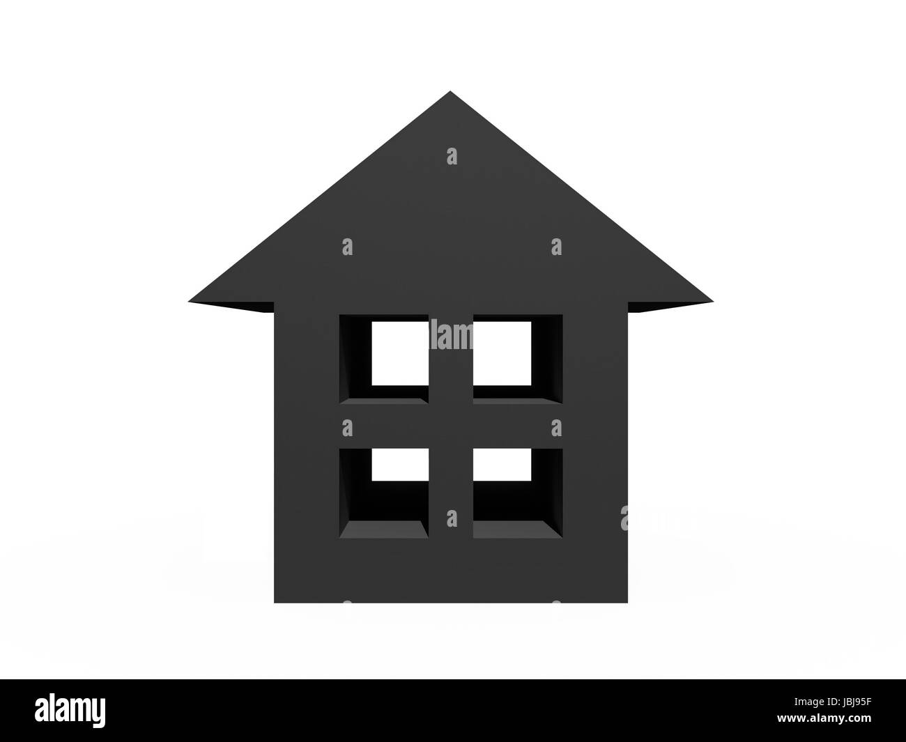 3D houses isolated against a white background Stock Photo - Alamy