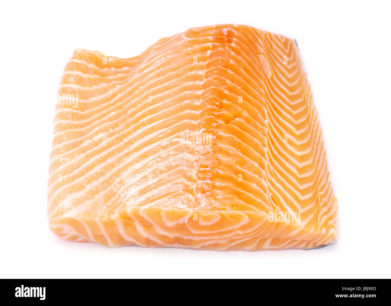 salmon steak red fish on white Stock Photo - Alamy