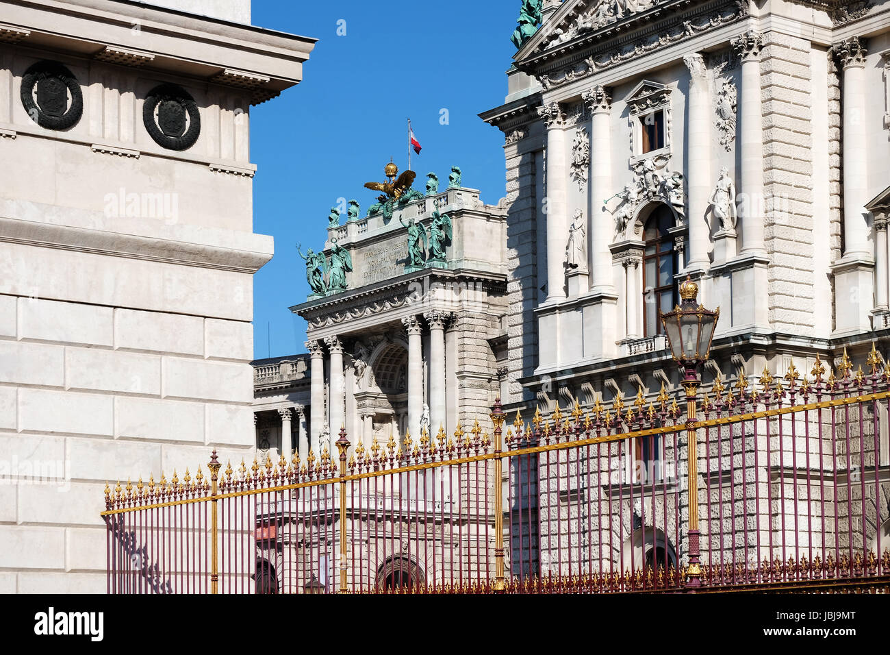 Hofburg Wien, Wahrzeichen und historisches Bauwerk am Heldenplatz Stock Photo
