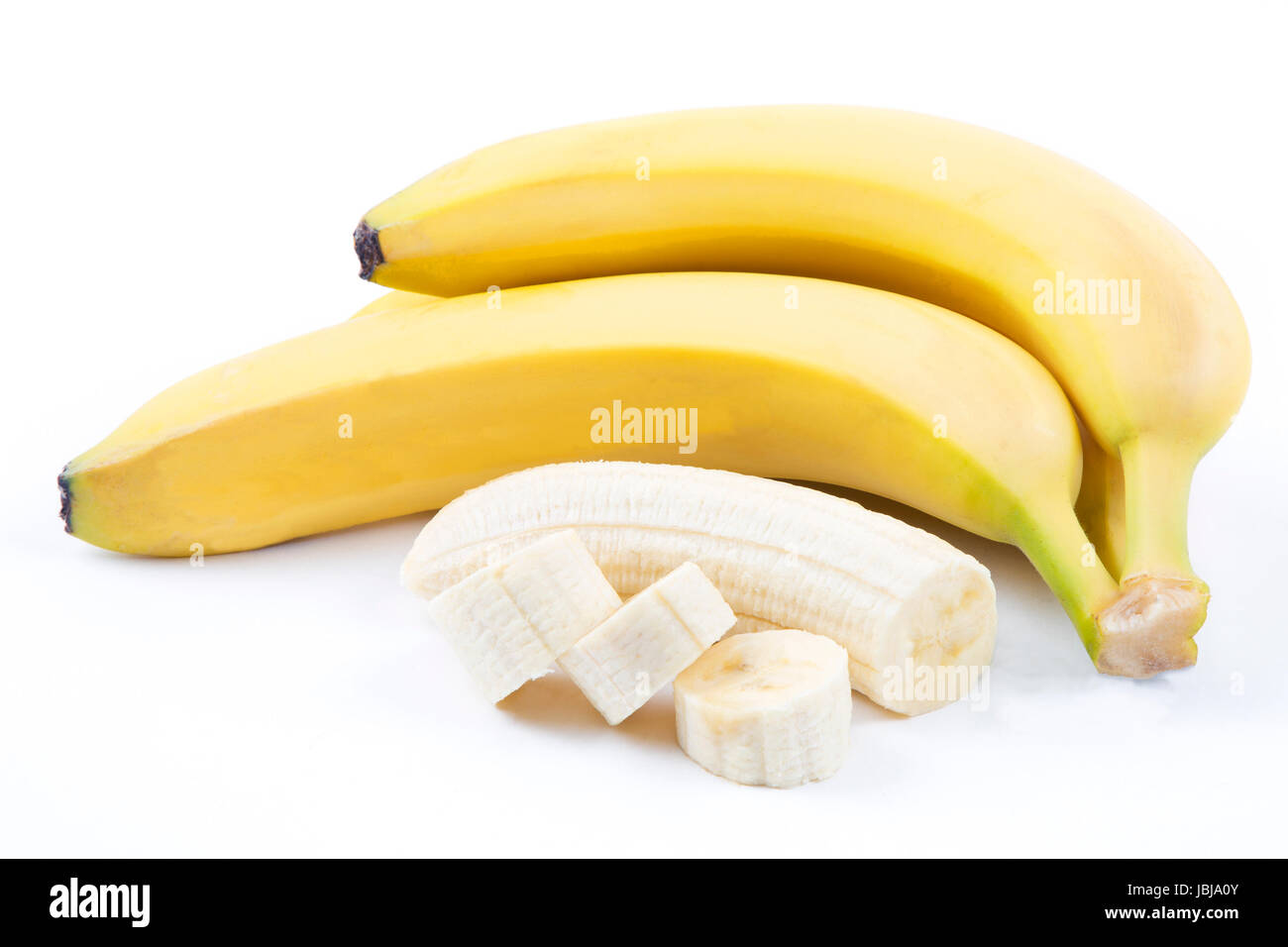the ripe bananas with pieces Stock Photo - Alamy