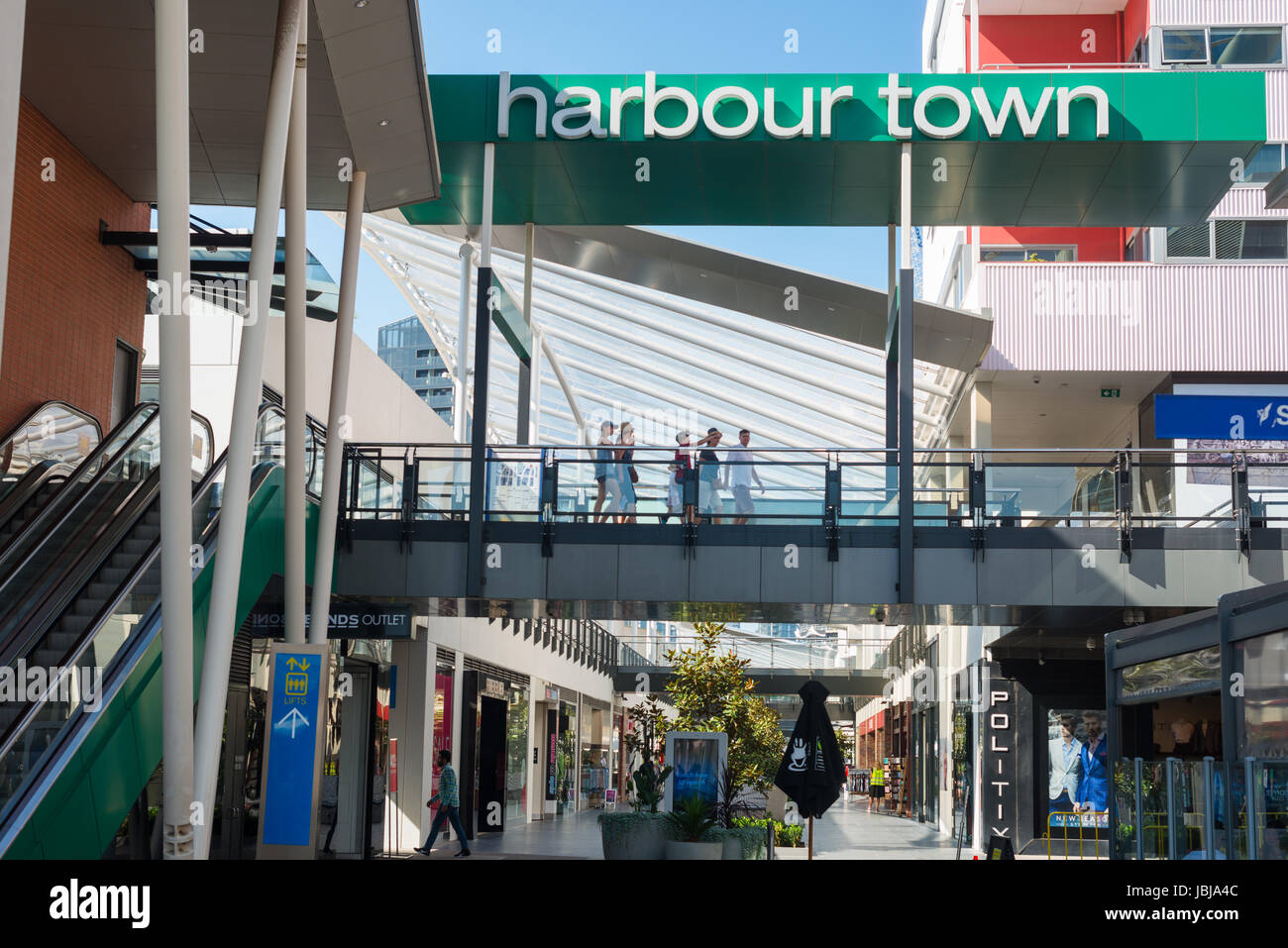 Melbourne Docklands / Residential and Shopping in Harbour Town.Melbourne Victoria Australia. Stock Photo