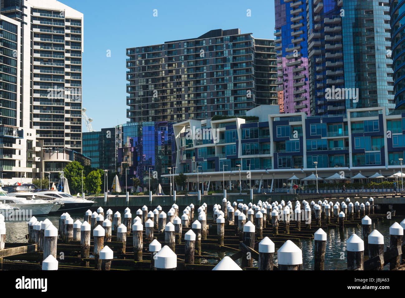 Waterfront City in Melbourne Docklands. Victoria, Australia Stock Photo