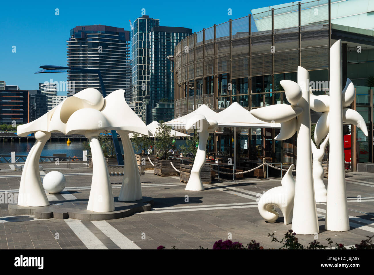 Waterfront City in Melbourne Docklands. Victoria, Australia Stock Photo