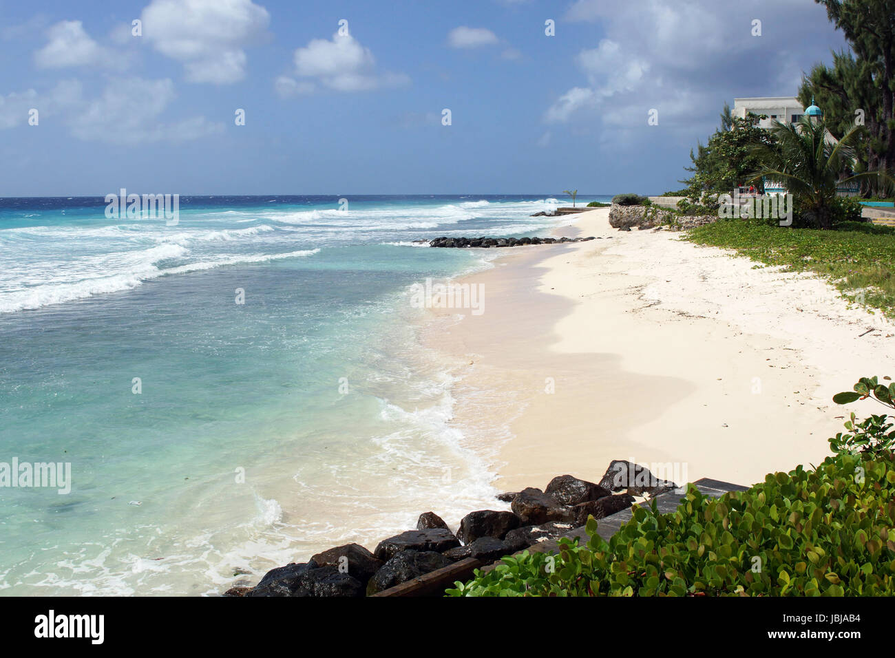 Coast close to Bridgetown, Barbados, Caribbean Stock Photo