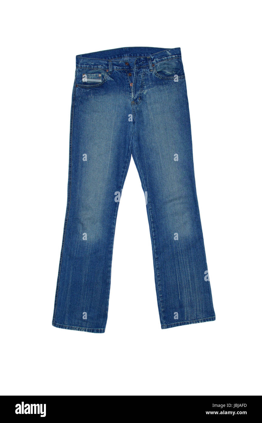 Pile of different shades of blue jeans Stock Photo Alamy